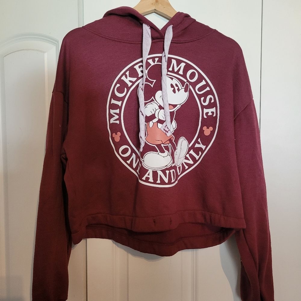 Disney Juniors XL Mickey Mouse Hoodie Cropped